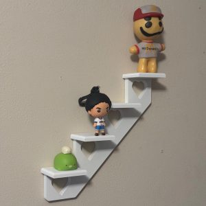 Heart Trinket Shelf: Mini Figure 3D Printed Display Stand